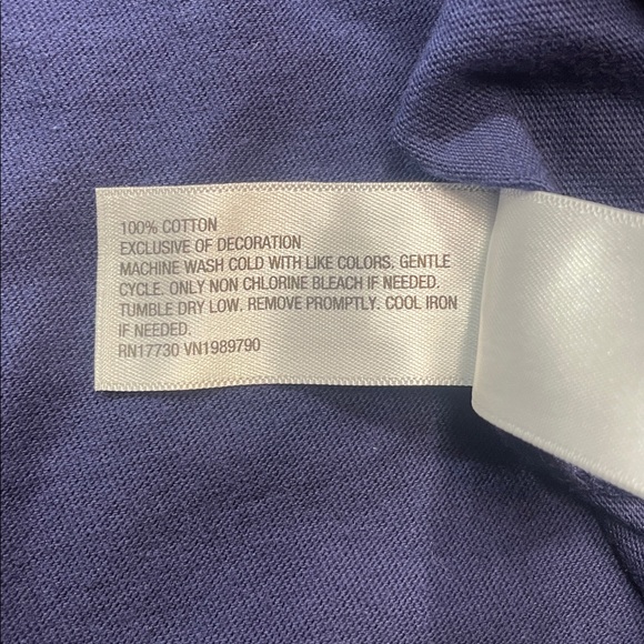 Universal Thread Oversized Embroidered Graphic Navy Tee Shirt Woman’s L | NWT - Picture 4 of 4